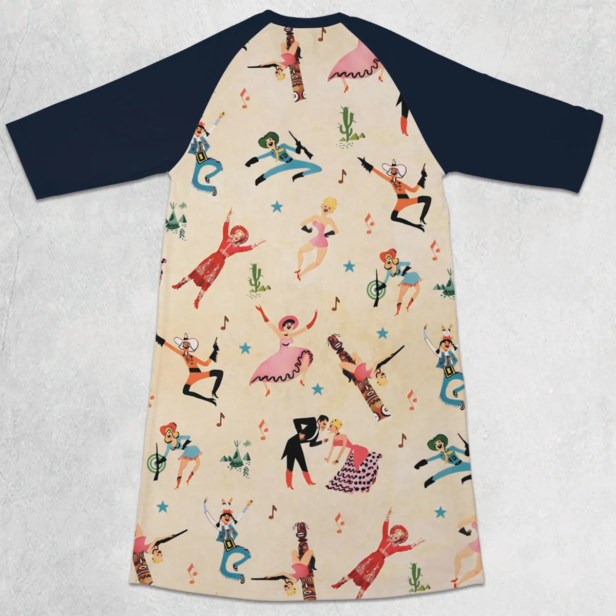 3/4 Sleeve Raglan Dress - 88X6PL6B