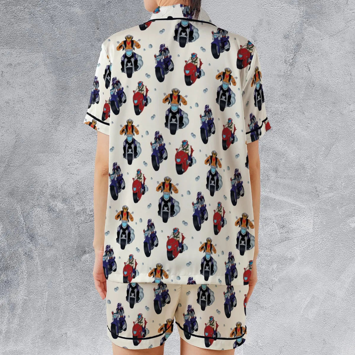 Satin Short-Sleeve Pajamas Set - 59SQ5RYH