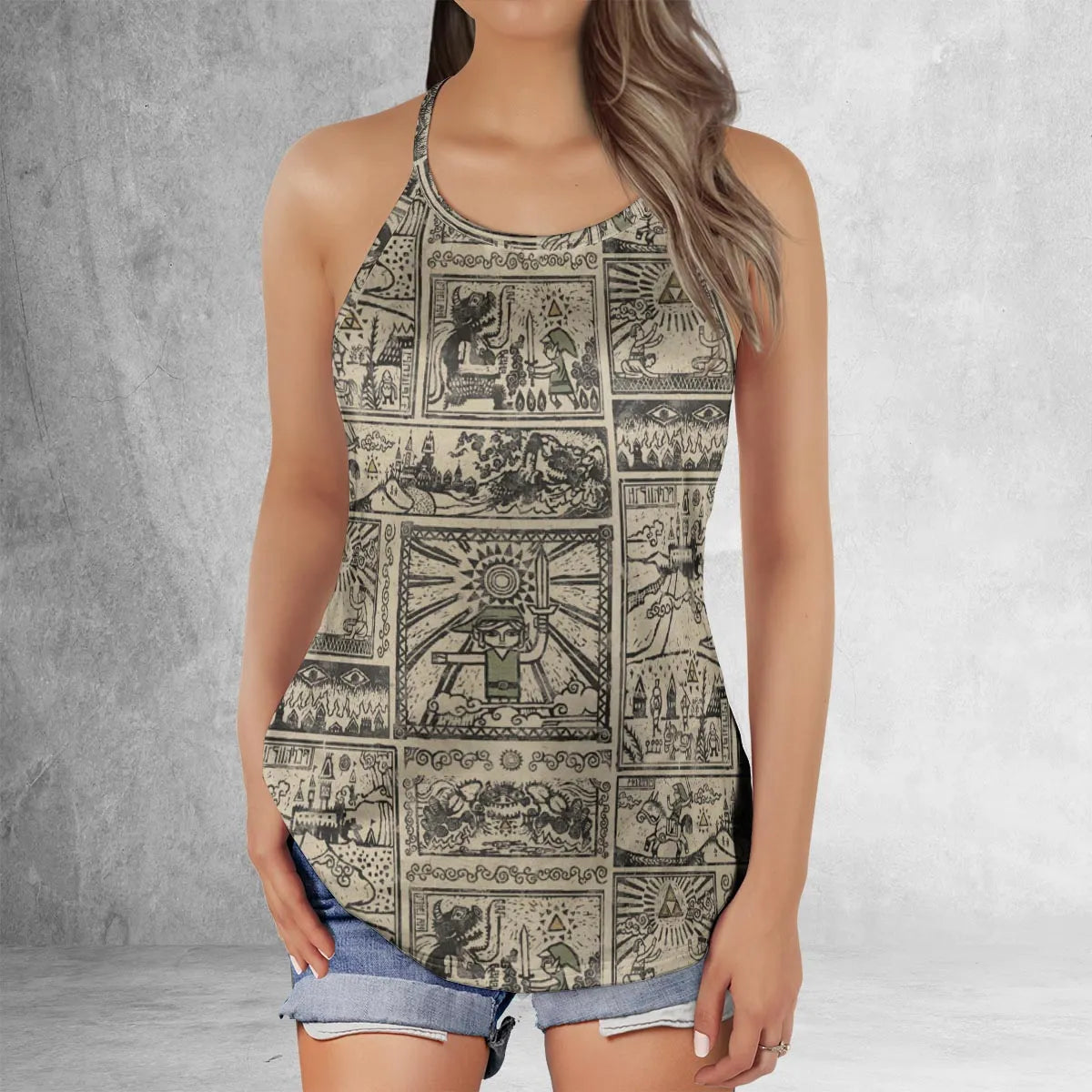 Criss Cross Tank Top - 34EGKBGL