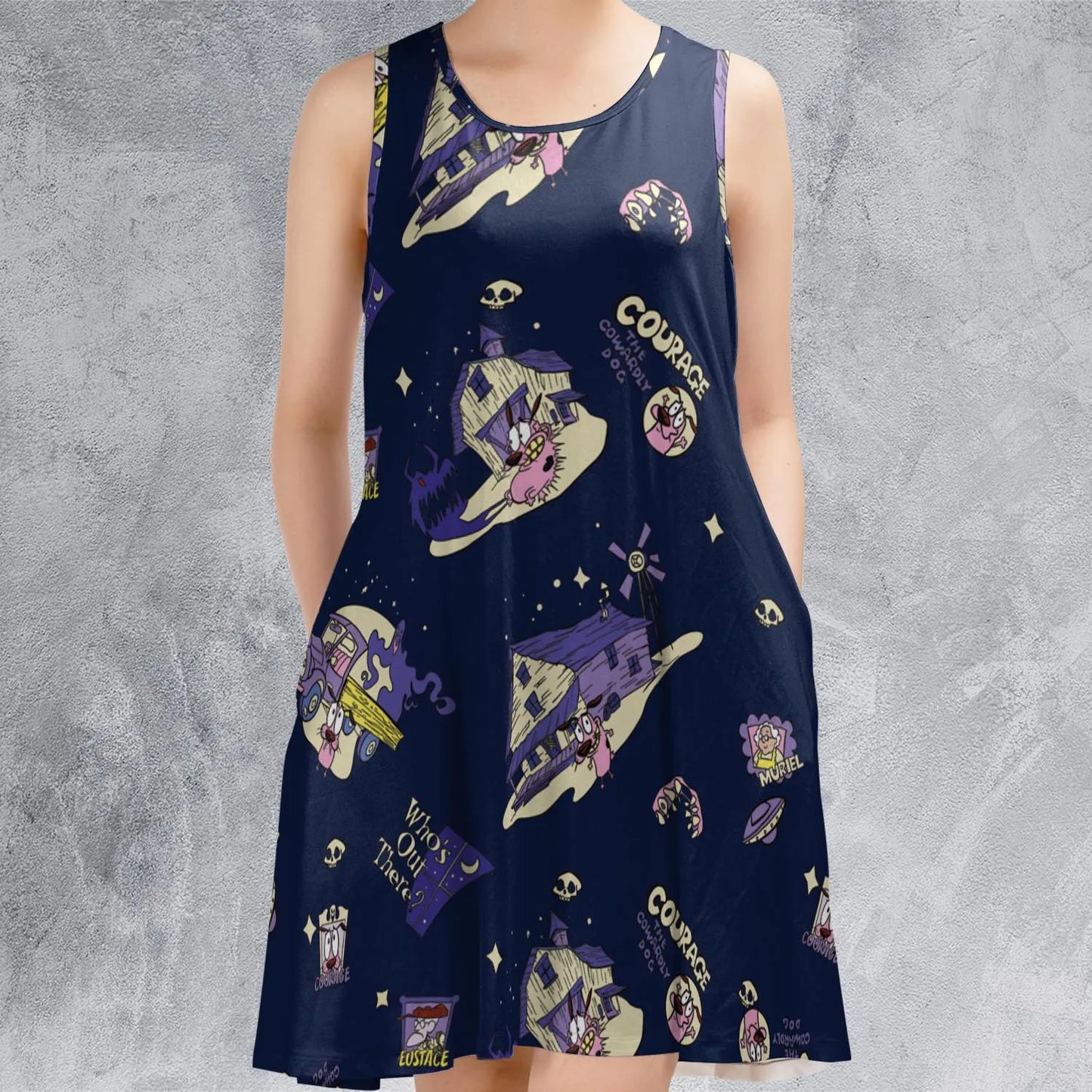 Sleeveless Dress - RVYFPAQV