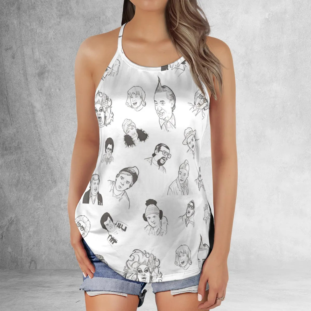 Criss Cross Tank Top - 3TA4EZWT