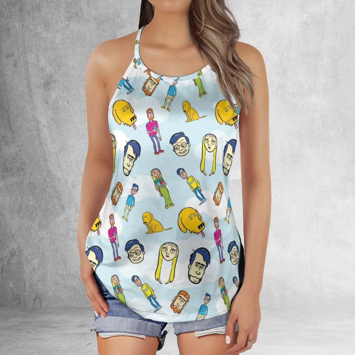 Criss Cross Tank Top - Y6FUE446