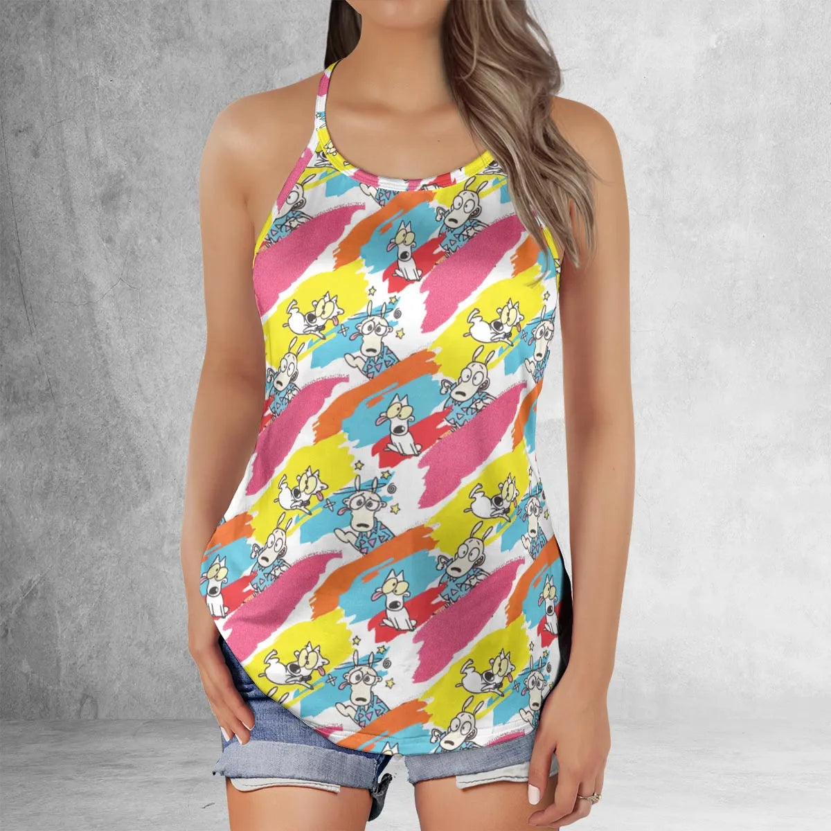 Criss Cross Tank Top - T4KA5UBM