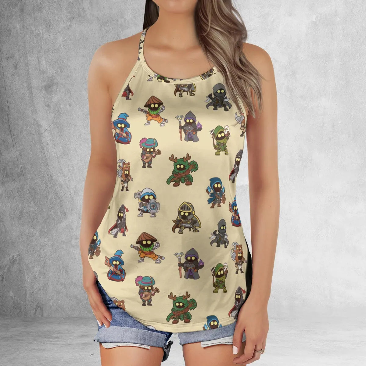 Criss Cross Tank Top - JREUGEQM