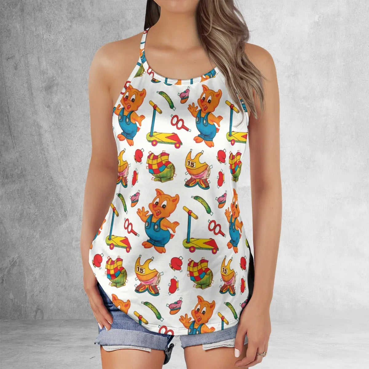 Criss Cross Tank Top - AZA1HJLH