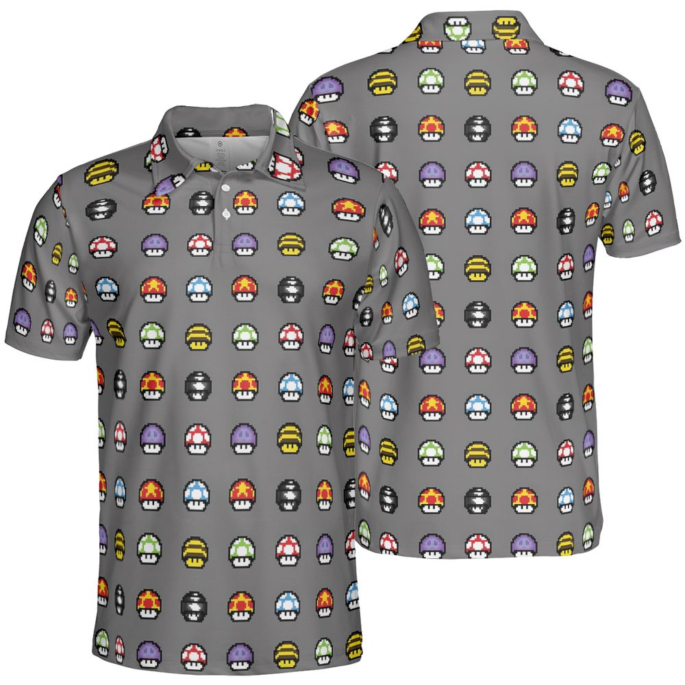Retro Pixels Mushroom Pattern -  - 2