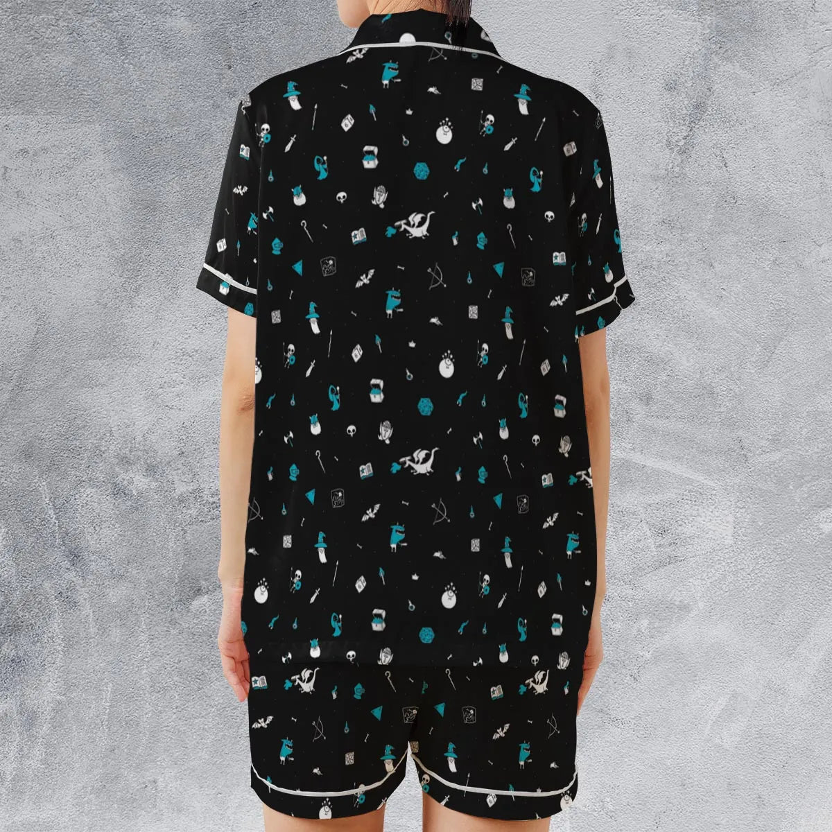 Satin Short-Sleeve Pajamas Set - WT2SLFCR