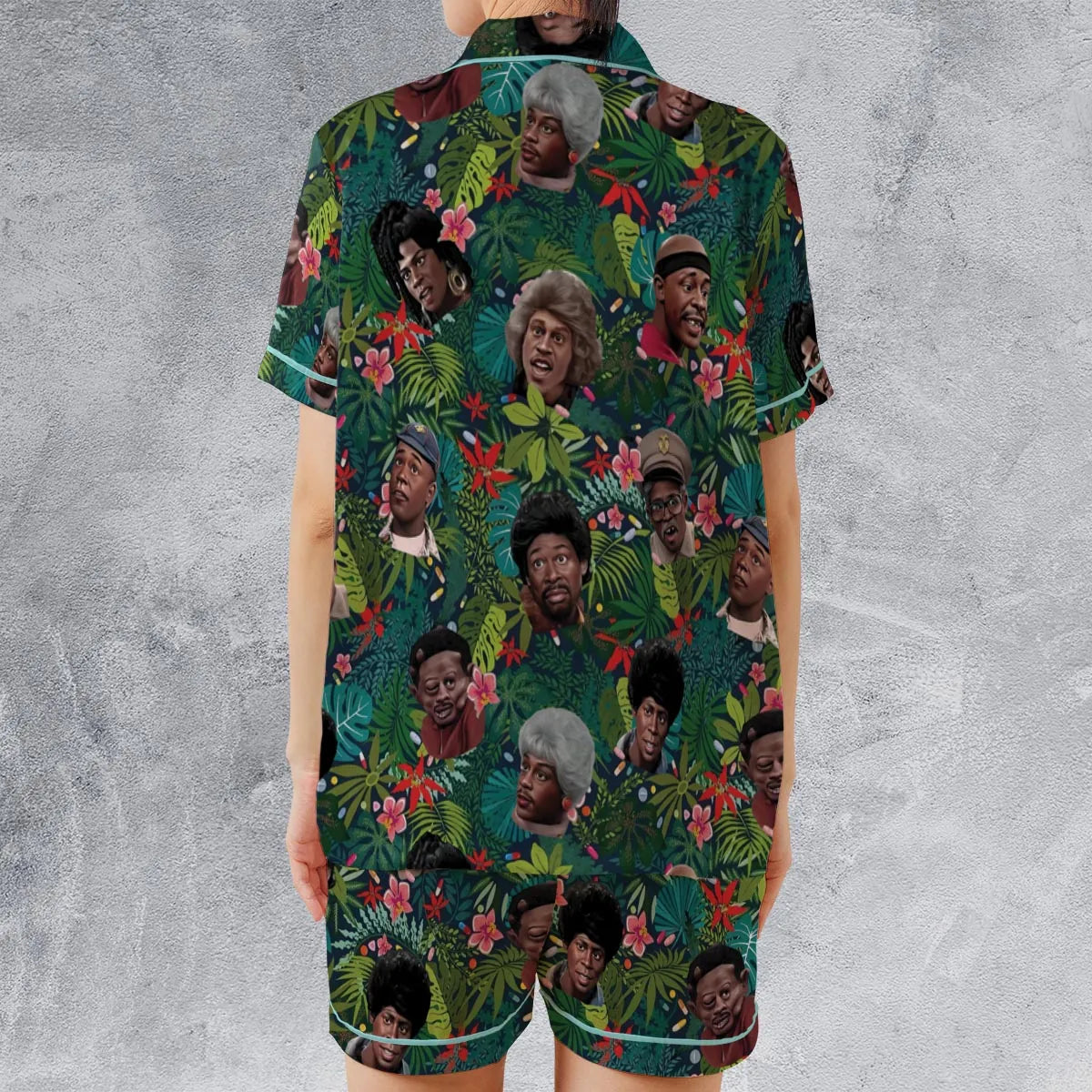 Satin Short-Sleeve Pajamas Set - G14FY1XC