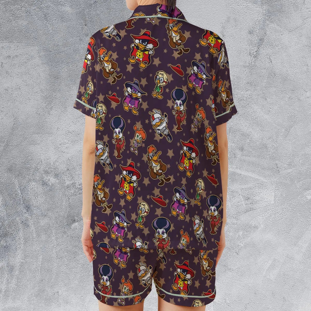 Satin Short-Sleeve Pajamas Set - 7ZU6E67Q