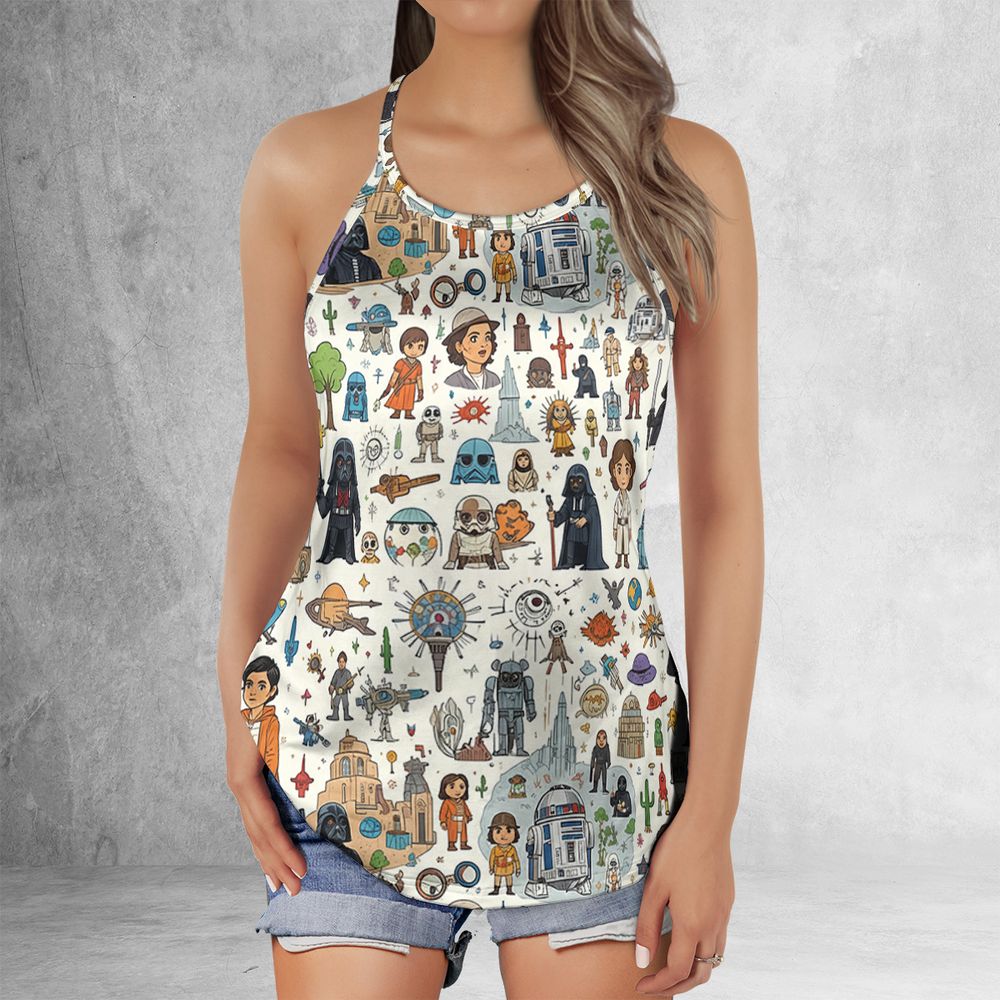 Criss Cross Tank Top - E41HM1XY -  - 2