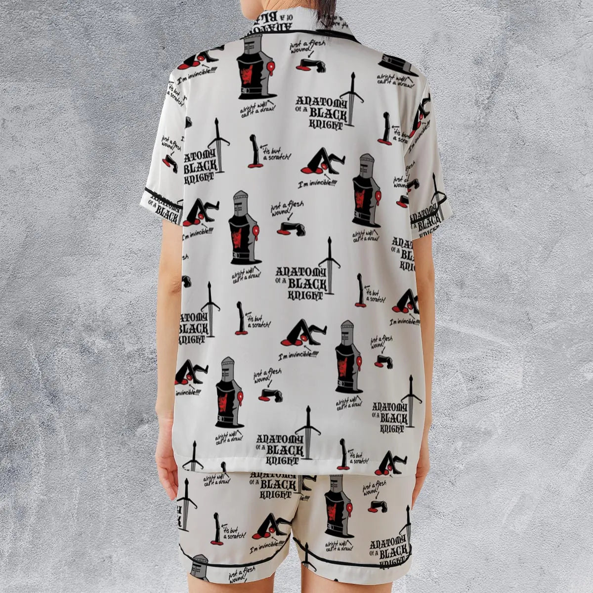 Satin Short-Sleeve Pajamas Set - RHPHZAPZ
