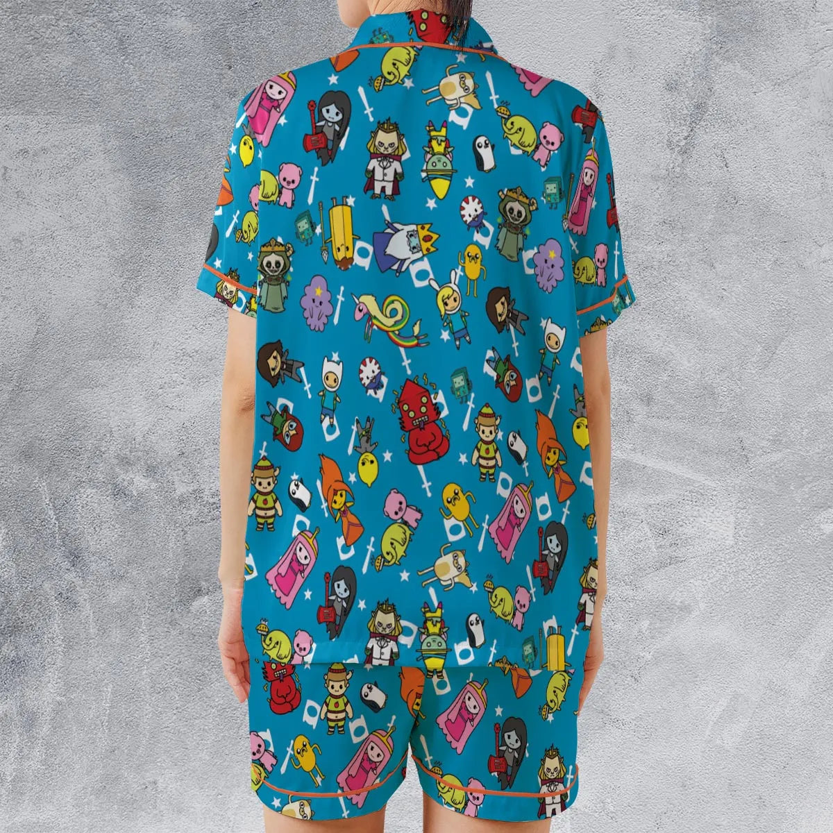 Satin Short-Sleeve Pajamas Set - 4WHTF2KJ