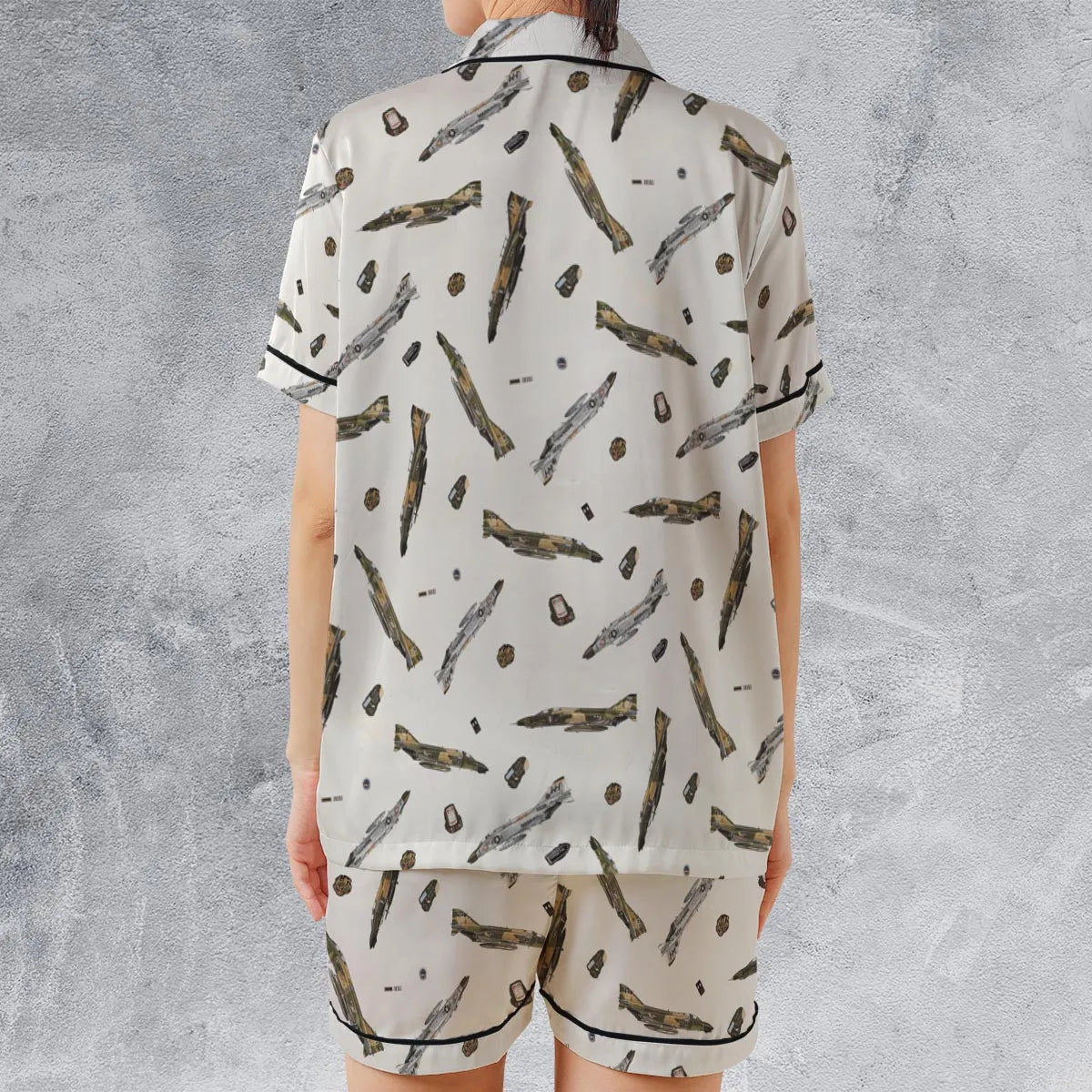 Satin Short-Sleeve Pajamas Set - 4F1DLENQ
