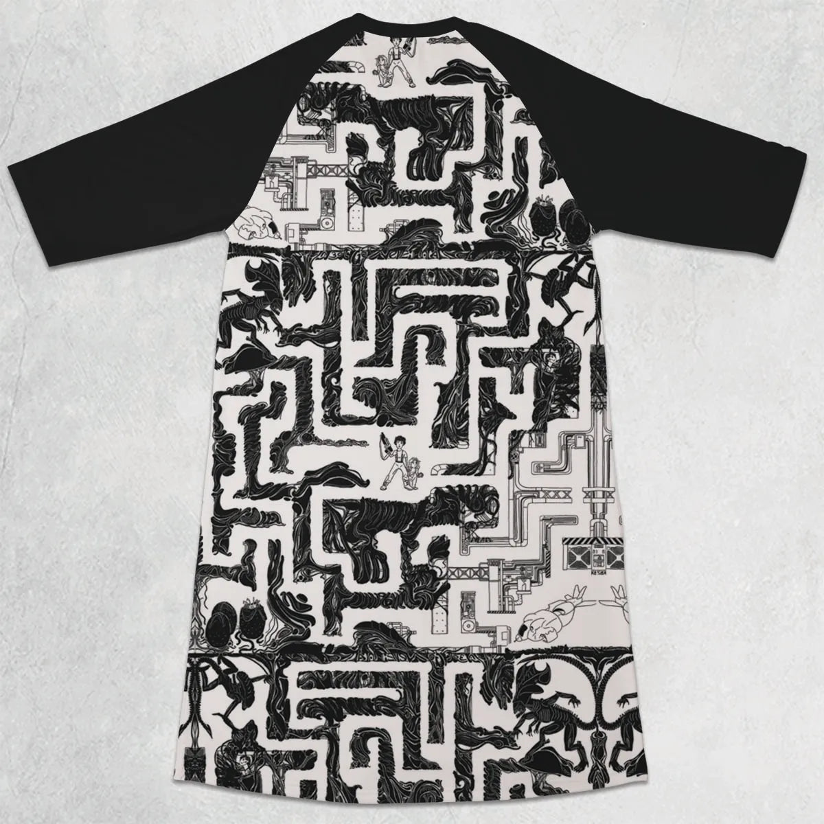 3/4 Sleeve Raglan Dress - A436U7M1