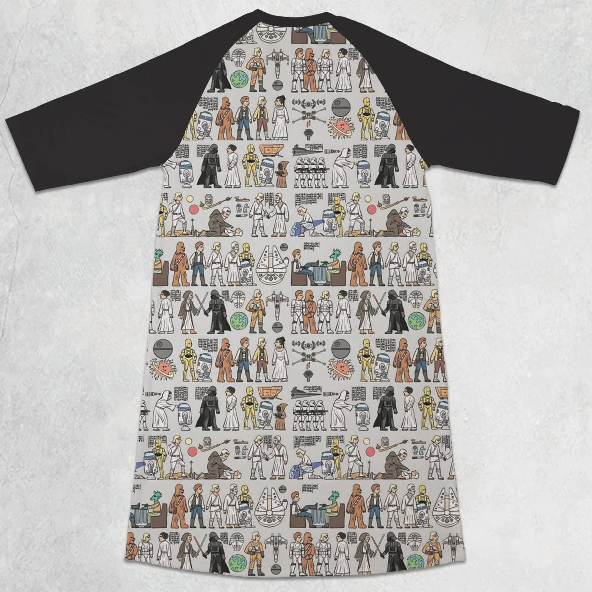 3/4 Sleeve Raglan Dress - HHQBT3K1