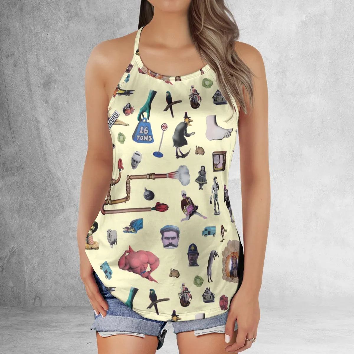 Criss Cross Tank Top - 3WZK7RPH
