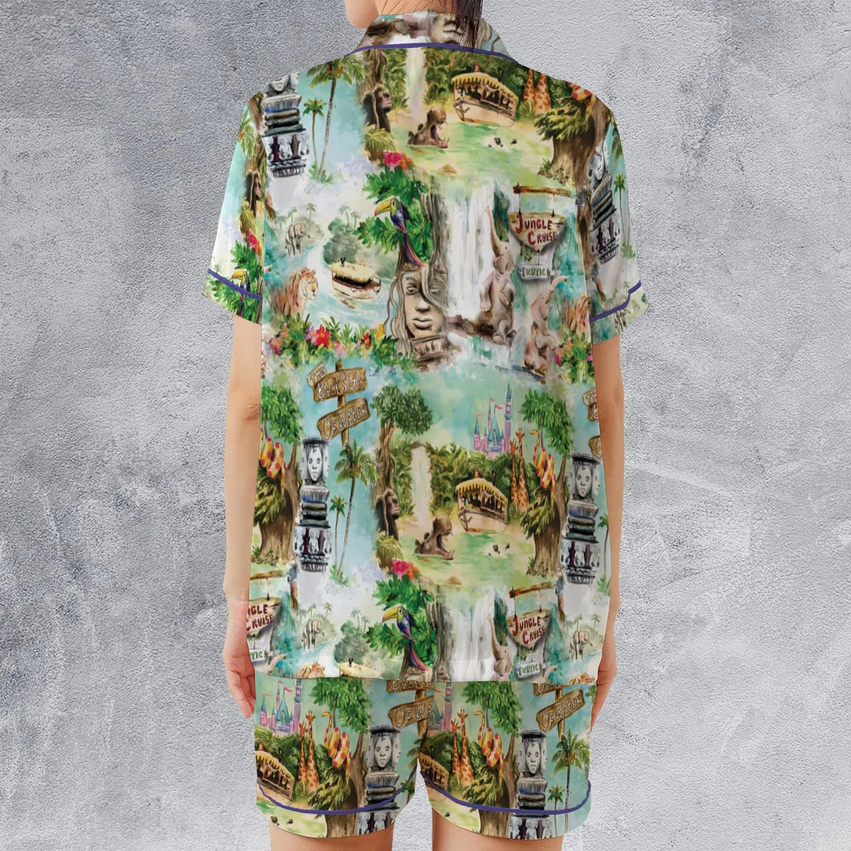 Satin Short-Sleeve Pajamas Set - 6Z3FG5N4