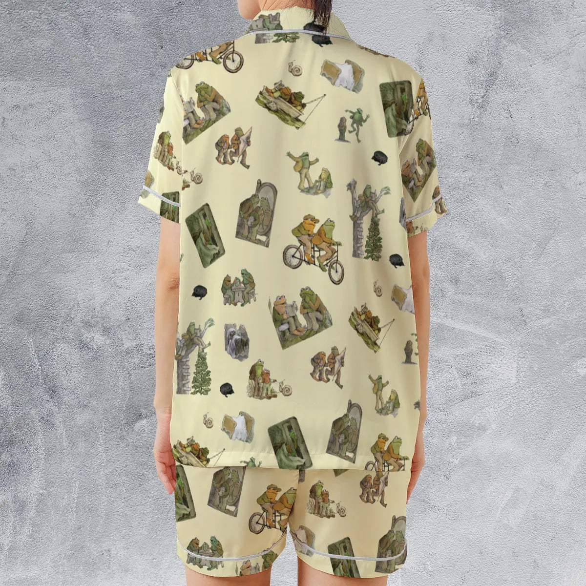Satin Short-Sleeve Pajamas Set - 68UXLX6K