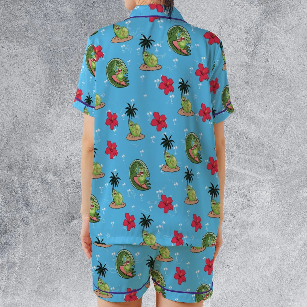 Satin Short-Sleeve Pajamas Set - 55N96B3X