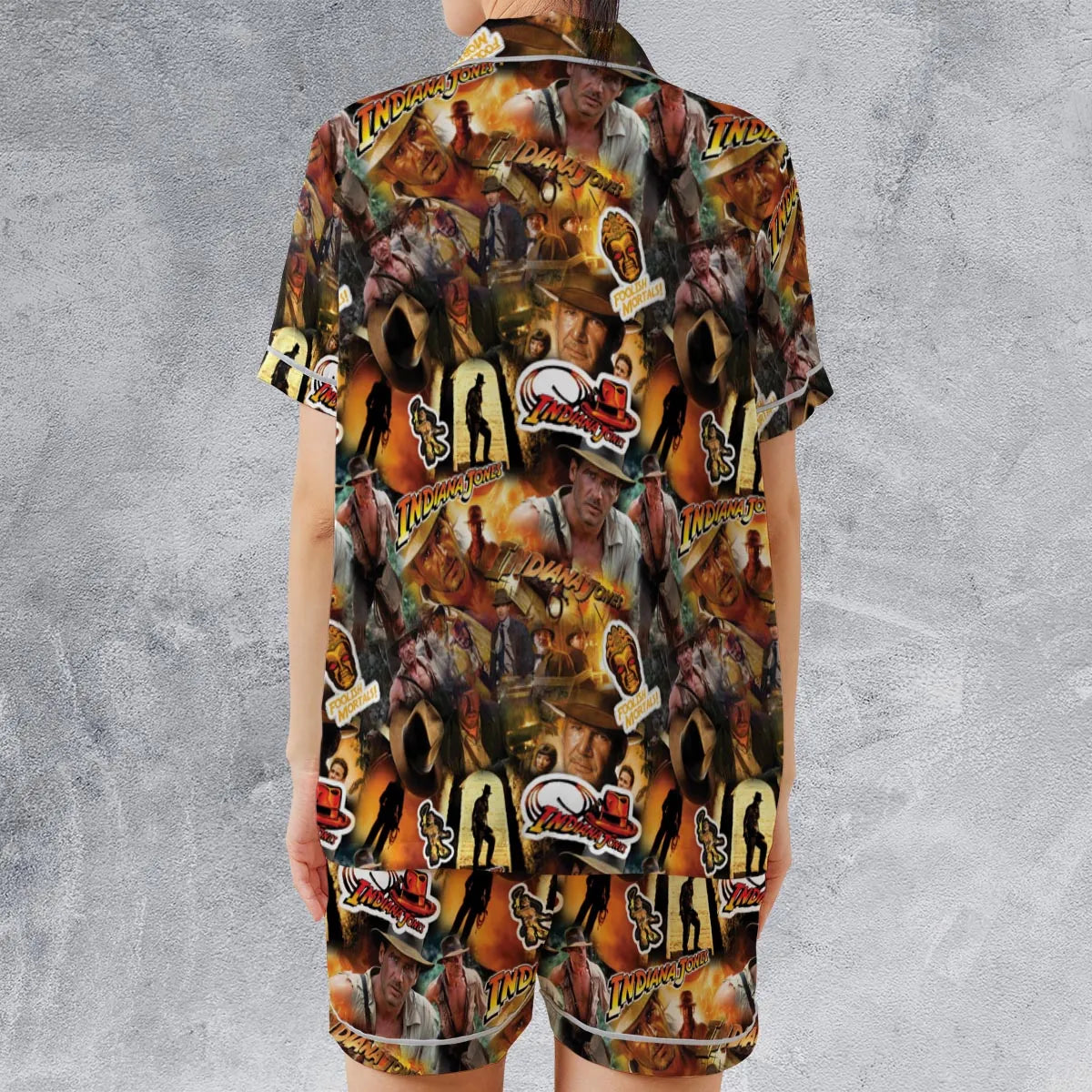 Satin Short-Sleeve Pajamas Set - DQRJJN6T