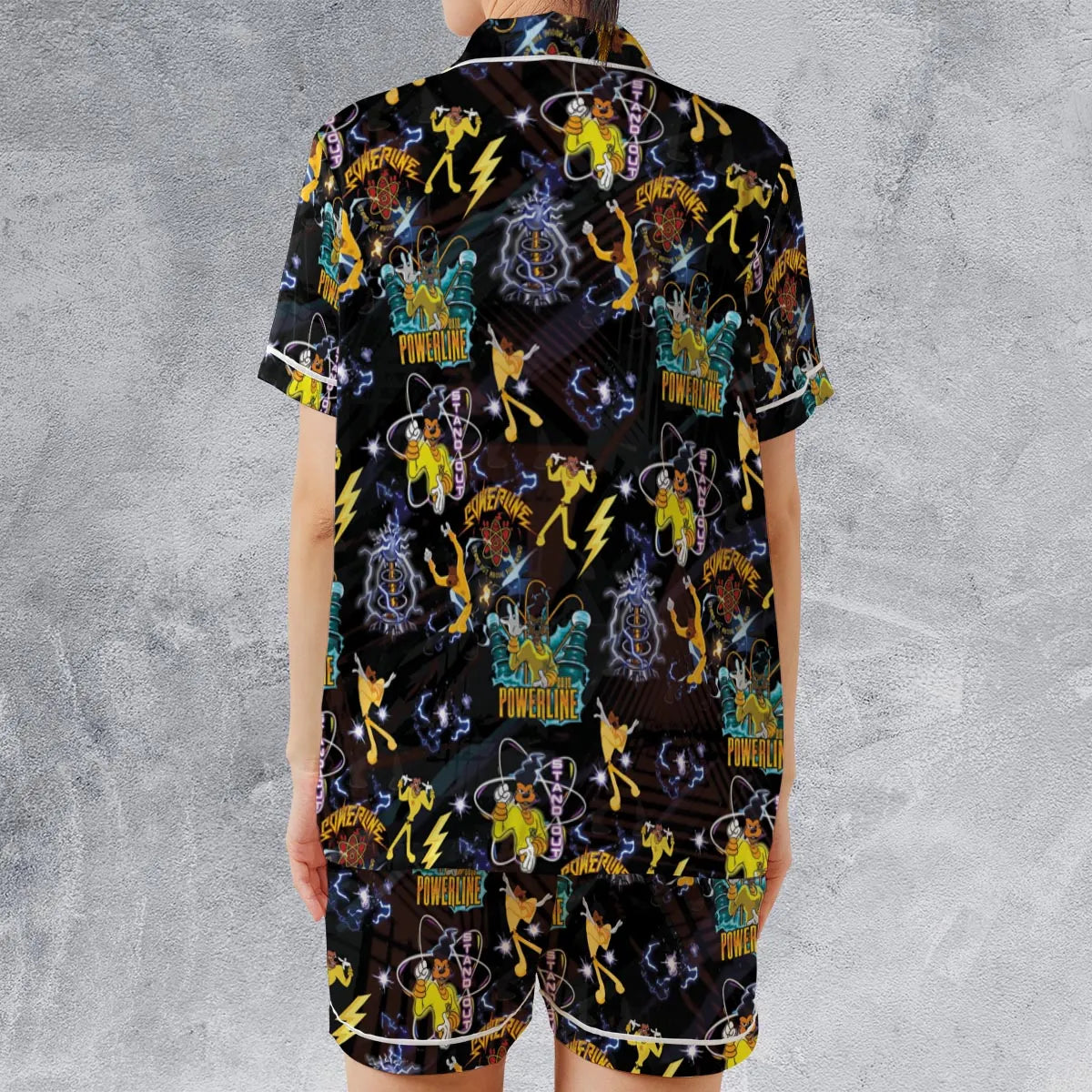 Satin Short-Sleeve Pajamas Set - Y5PQPR4Y