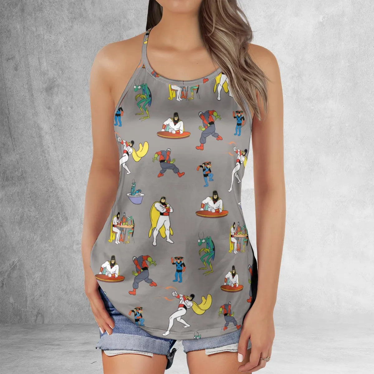Criss Cross Tank Top - NHXHYDZU