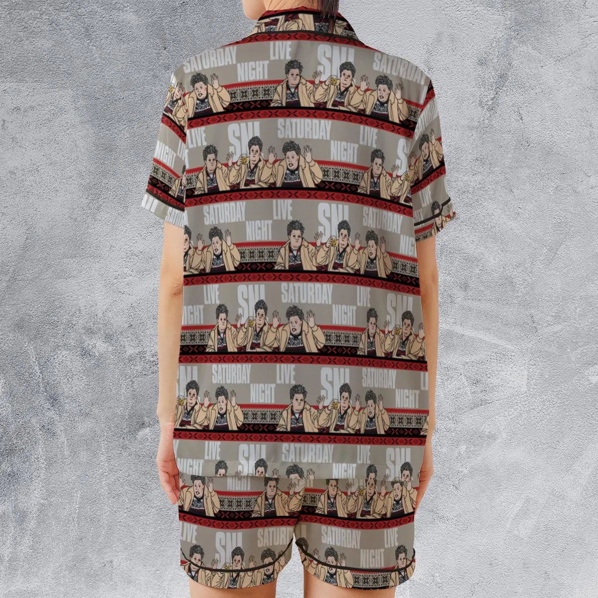 Satin Short-Sleeve Pajamas Set - ZZRHW1T8