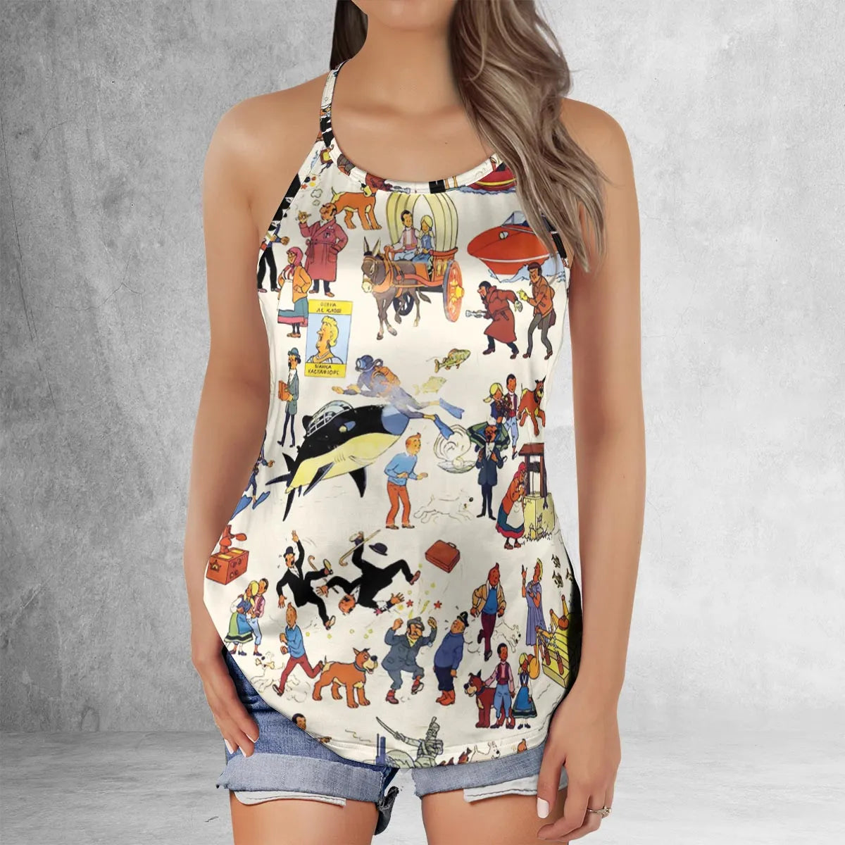 Criss Cross Tank Top - 6R3HRAKU