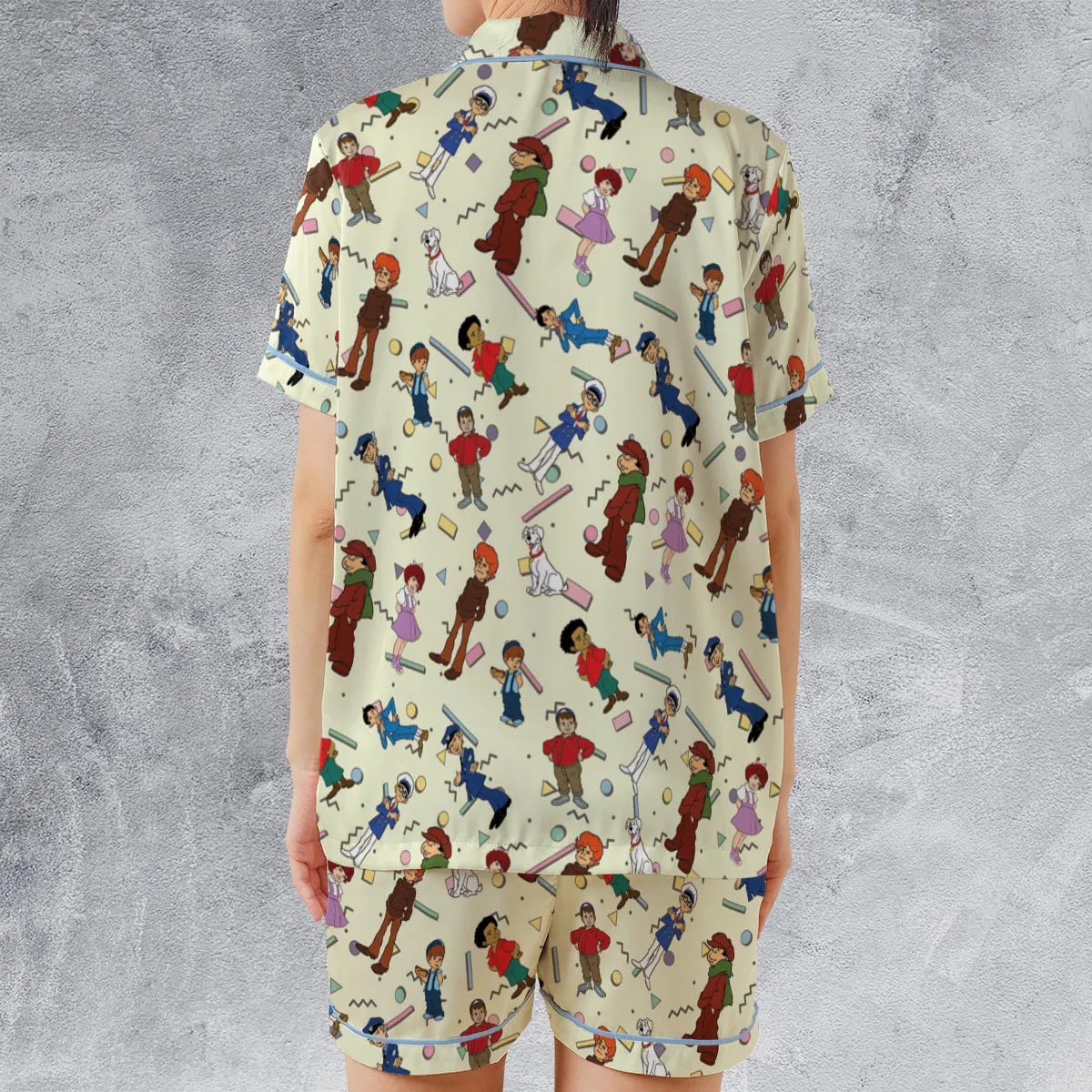 Satin Short-Sleeve Pajamas Set - ZTM4YJ47