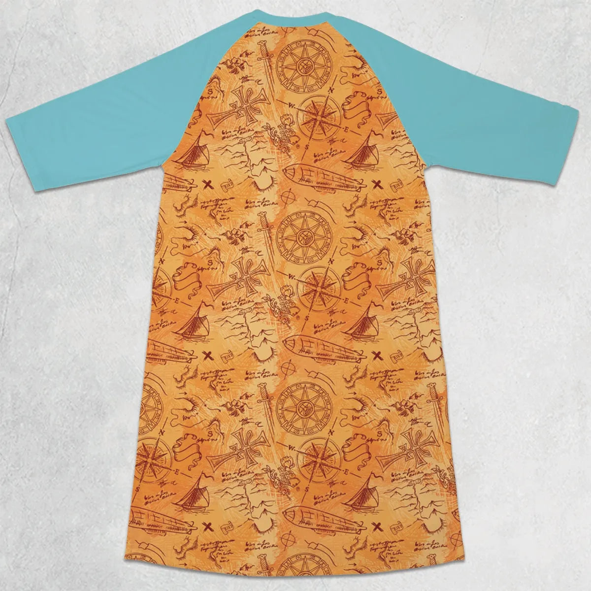 3/4 Sleeve Raglan Dress - LT1K3F15