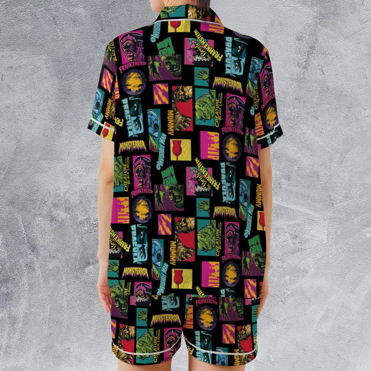 Satin Short-Sleeve Pajamas Set - RCV3EUYA