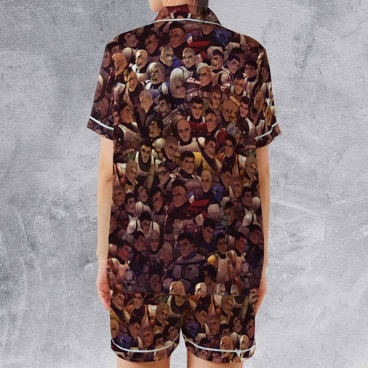 Satin Short-Sleeve Pajamas Set - T8HLT9WH