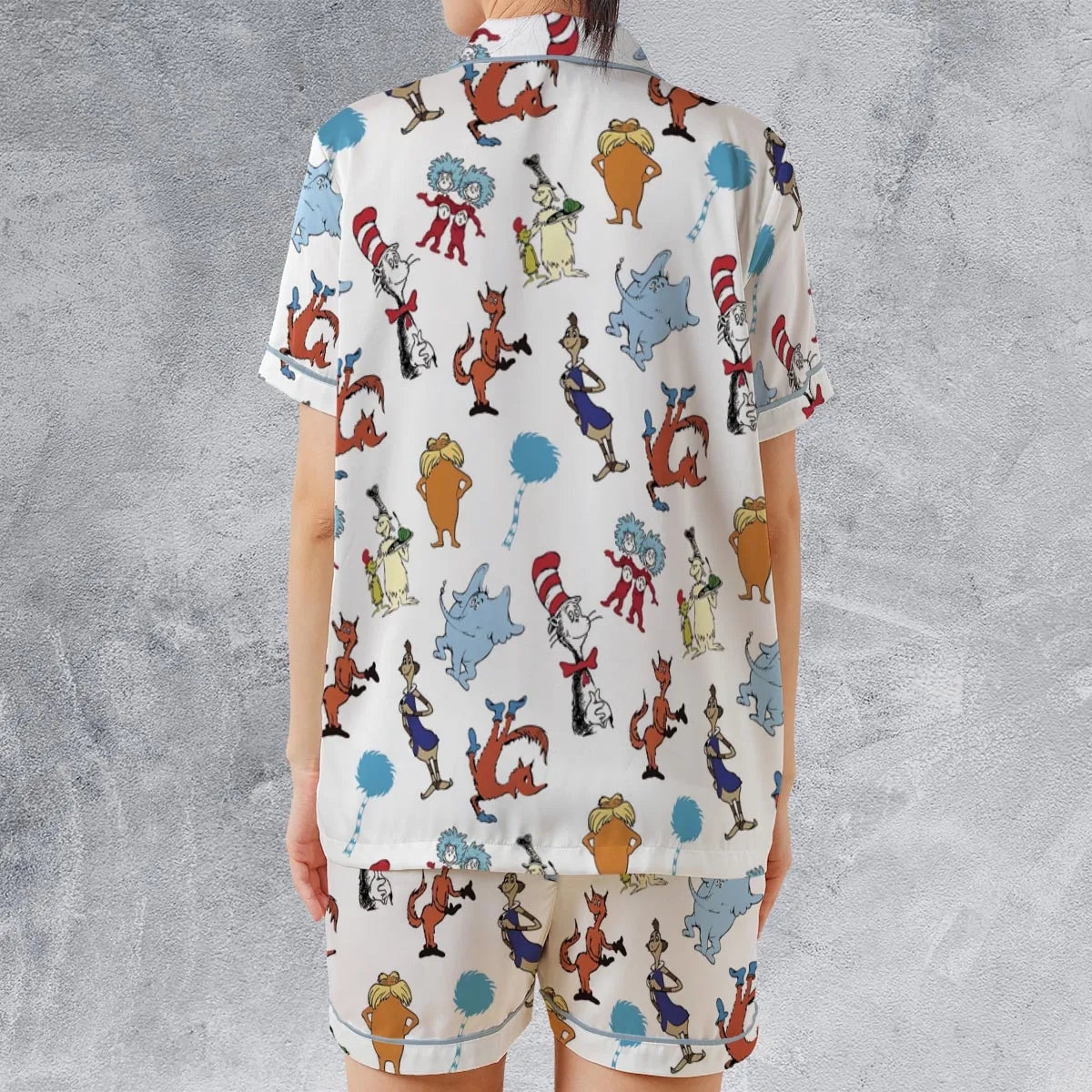 Satin Short-Sleeve Pajamas Set - TVW9G9NZ