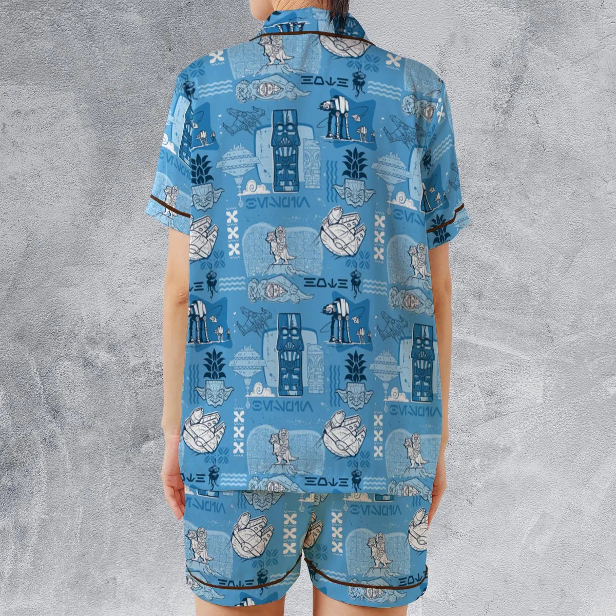 Satin Short-Sleeve Pajamas Set - JYHJ786A