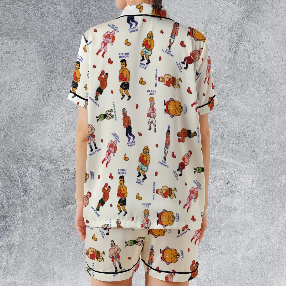 Satin Short-Sleeve Pajamas Set - 1LB6PR13
