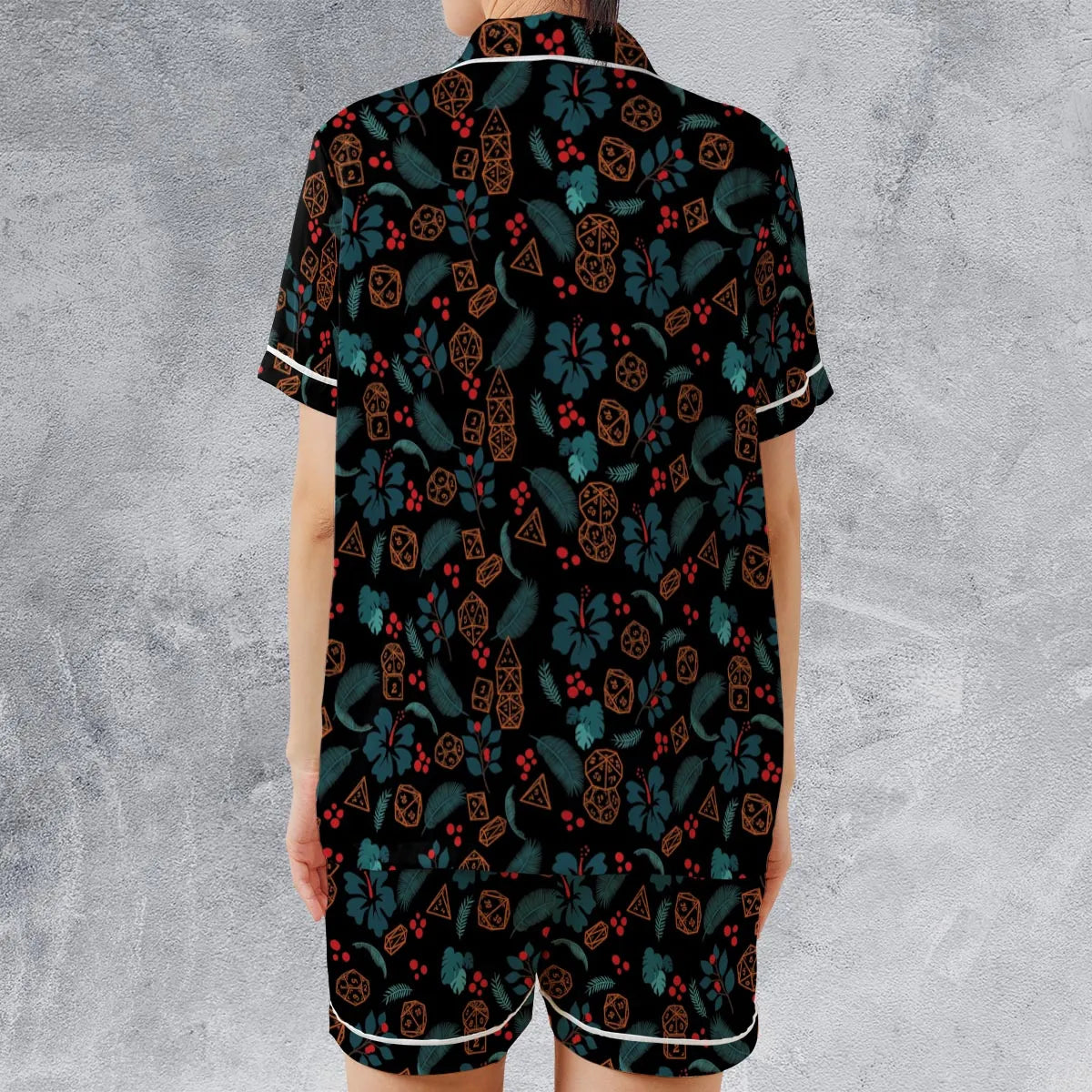Satin Short-Sleeve Pajamas Set - R233KS7F