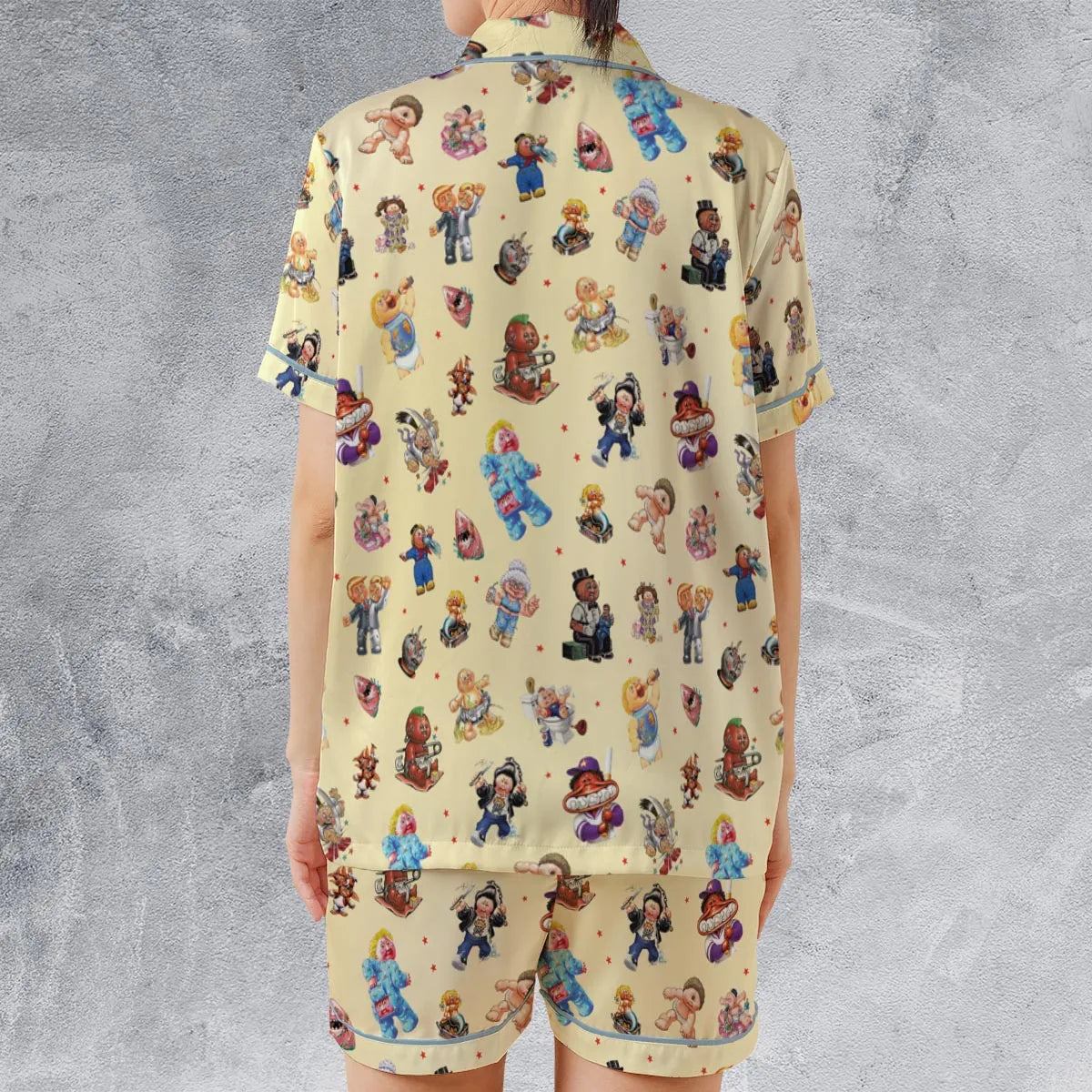 Satin Short-Sleeve Pajamas Set - X9WZP1JH