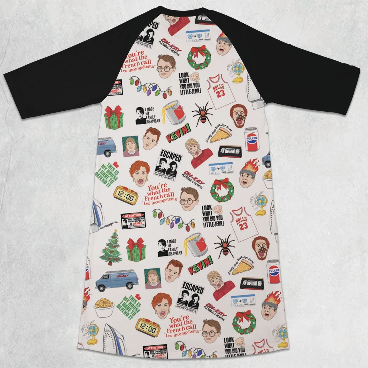 3/4 Sleeve Raglan Dress - LRU6YRBY