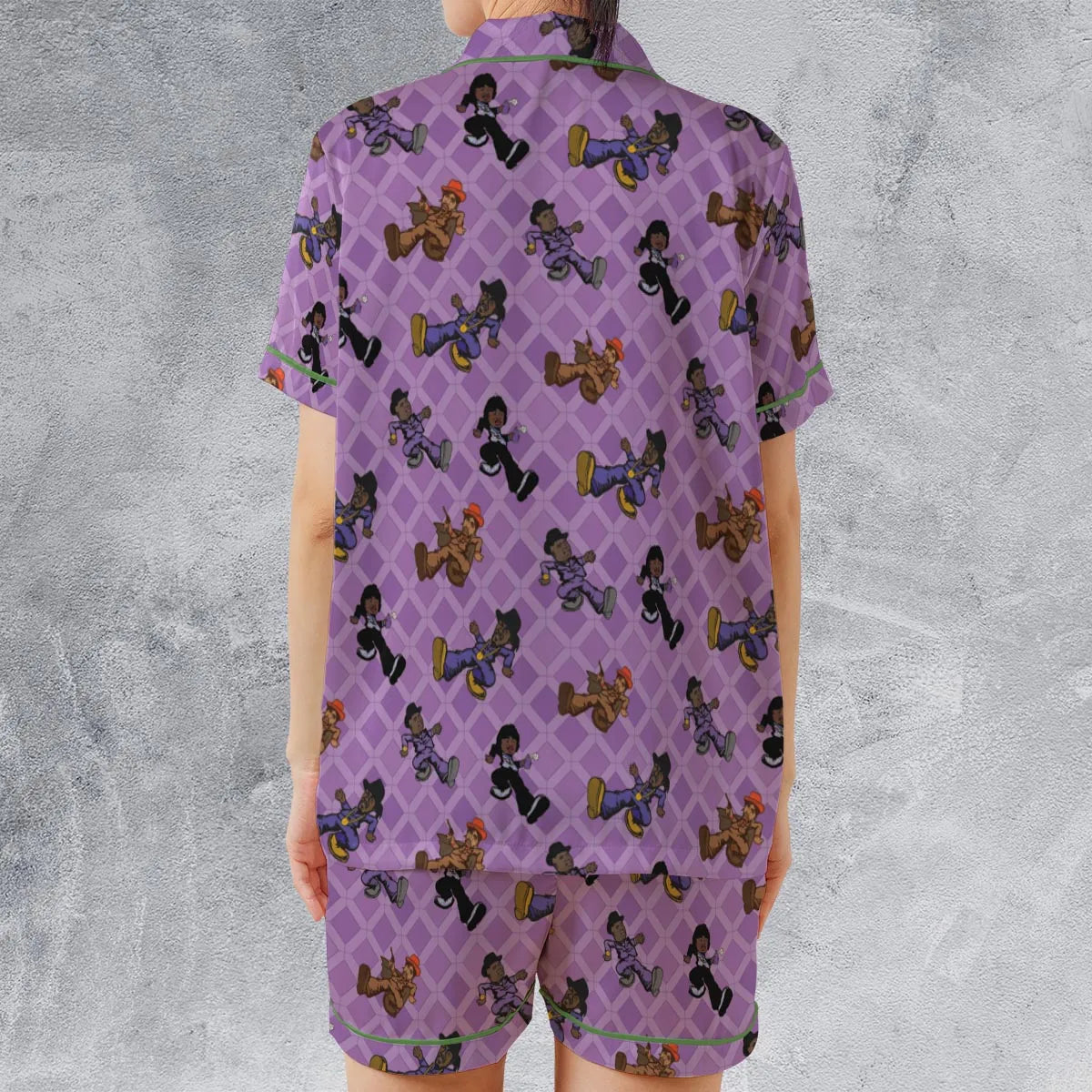 Satin Short-Sleeve Pajamas Set - ASCT9ZAG