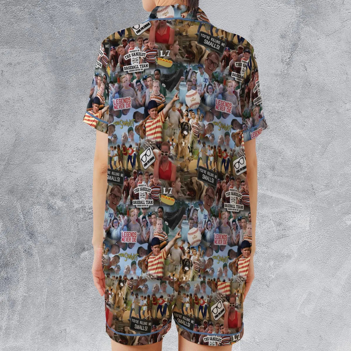 Satin Short-Sleeve Pajamas Set - V3CF4NGA