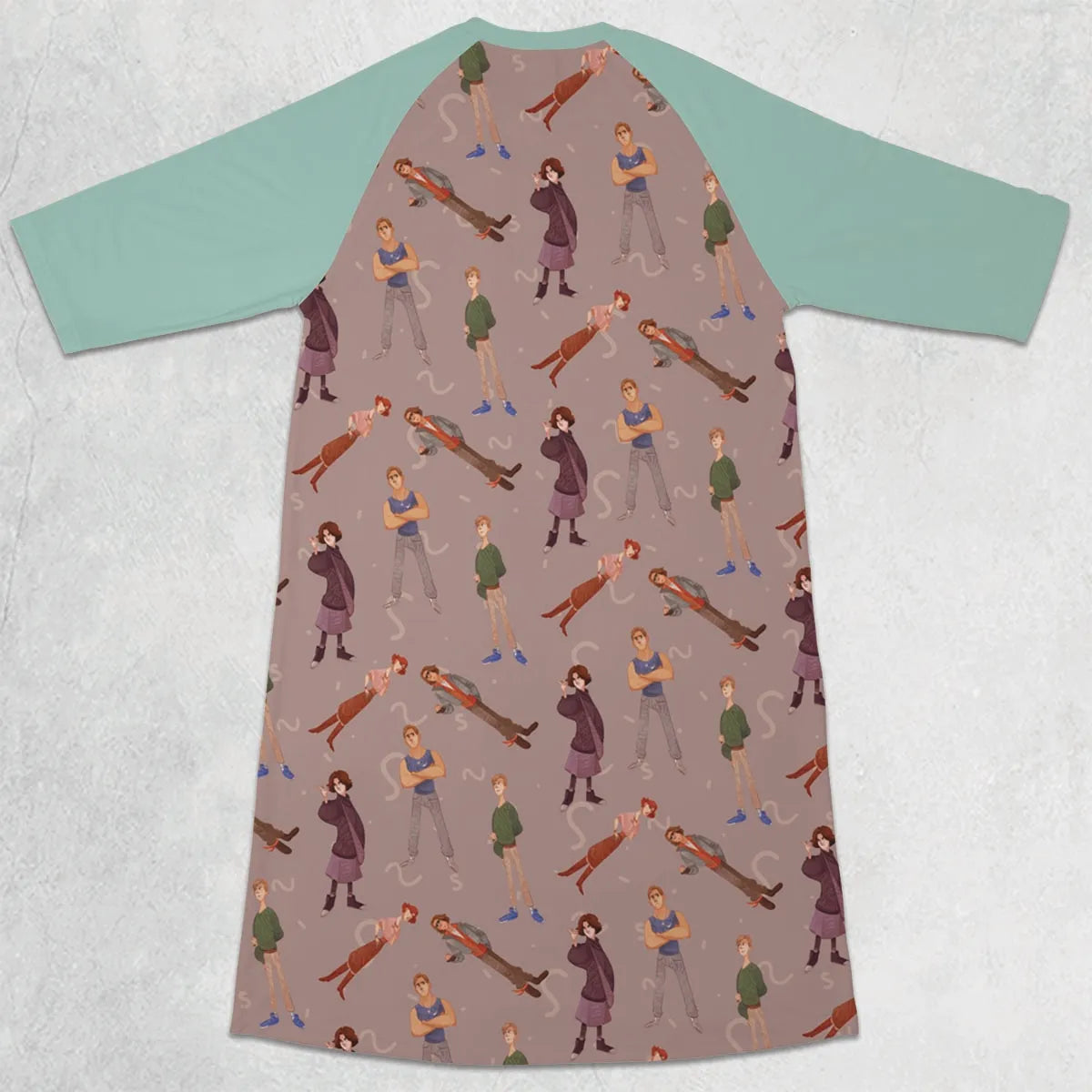 3/4 Sleeve Raglan Dress - LG9ZXSW2
