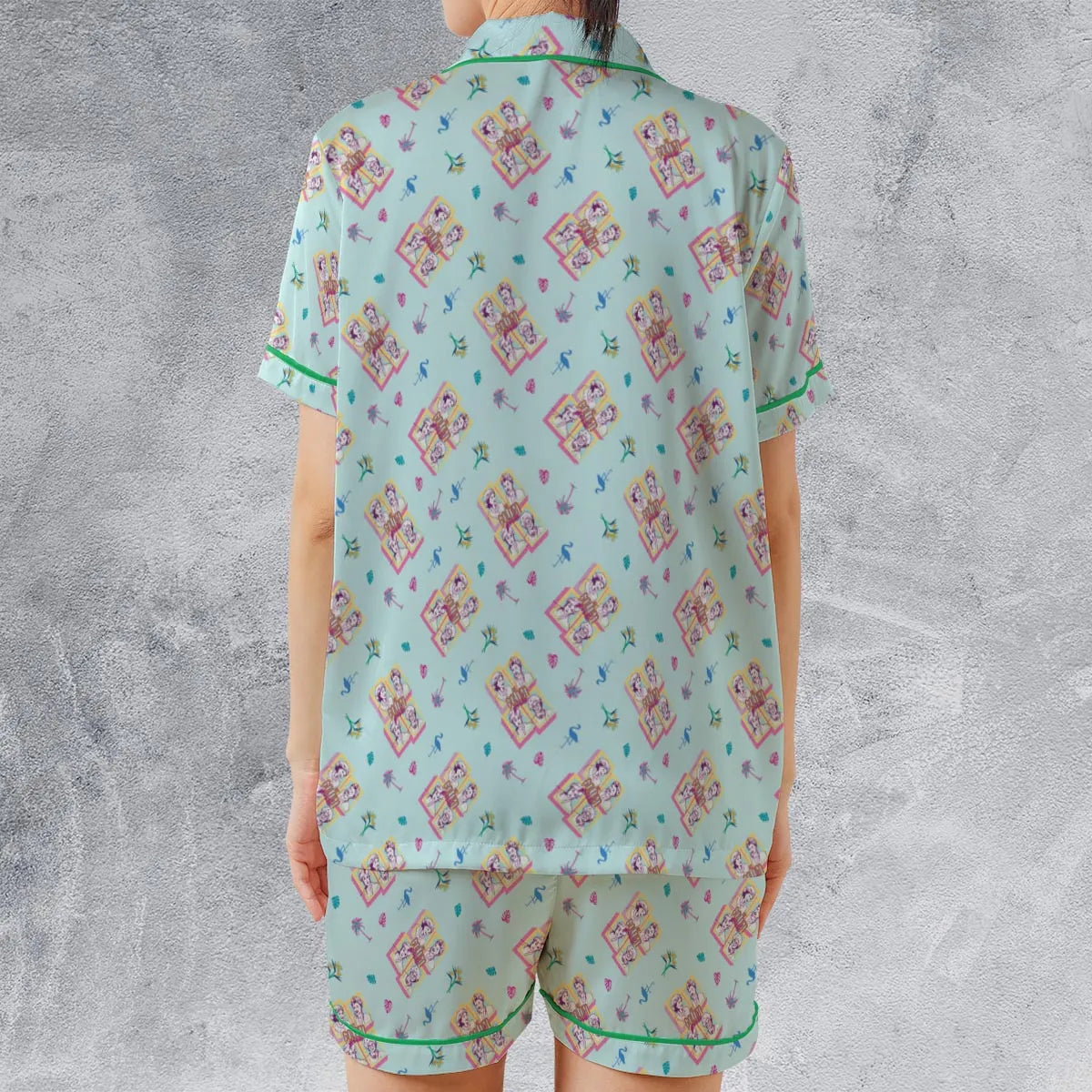 Satin Short-Sleeve Pajamas Set - BB9QU31V