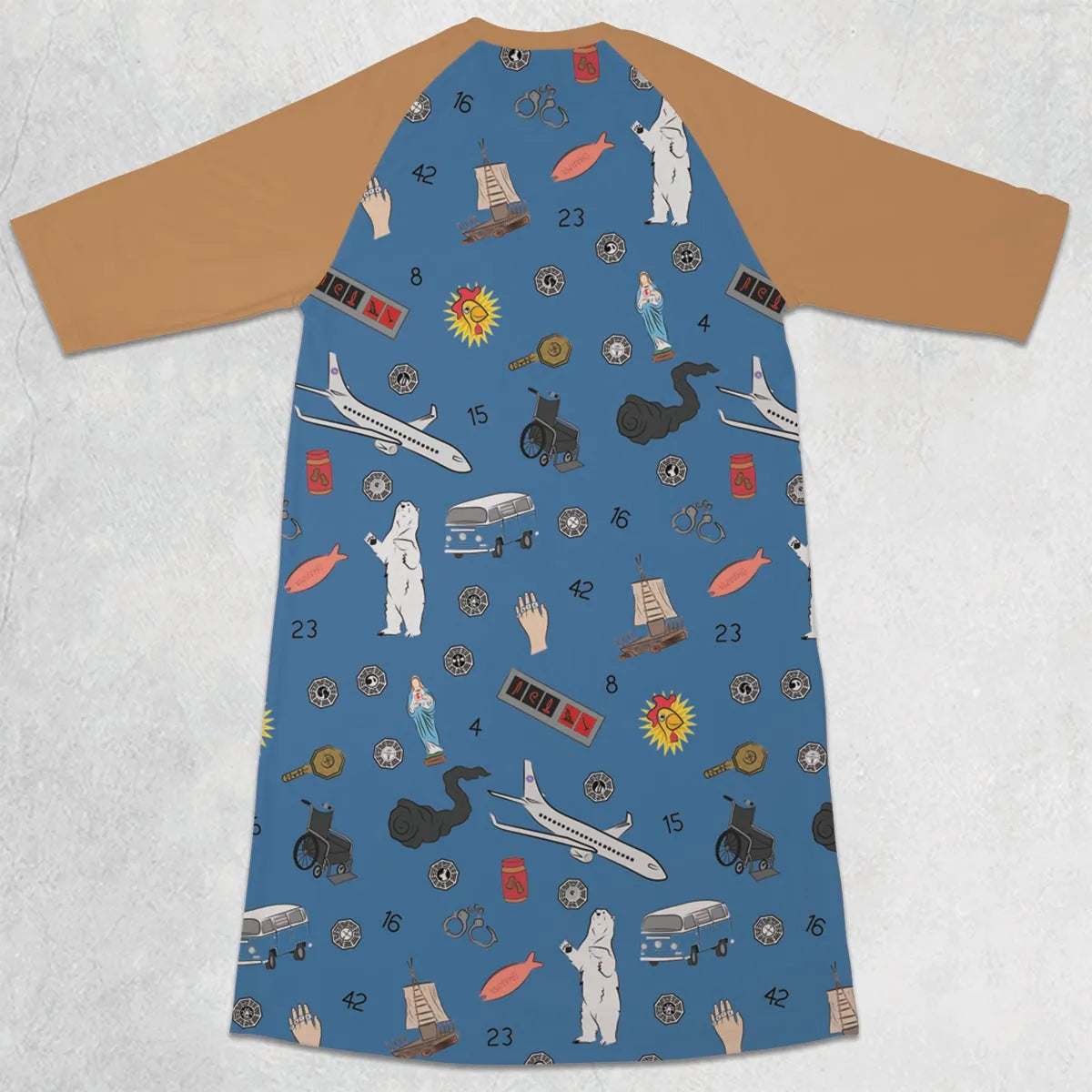 3/4 Sleeve Raglan Dress - KUML9E7D