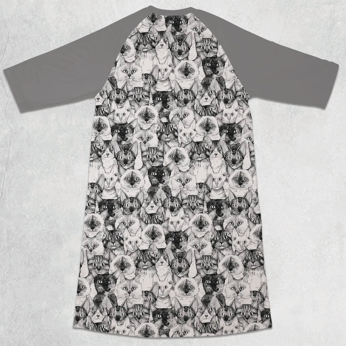 Just Cats 3/4 Sleeve Raglan Dress
