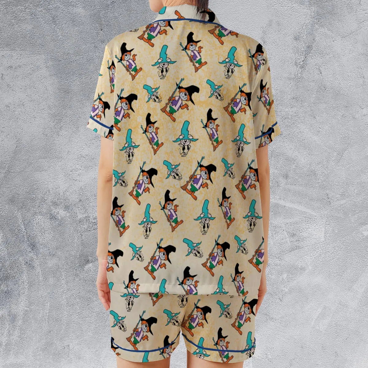 Satin Short-Sleeve Pajamas Set - GDLVN7AK