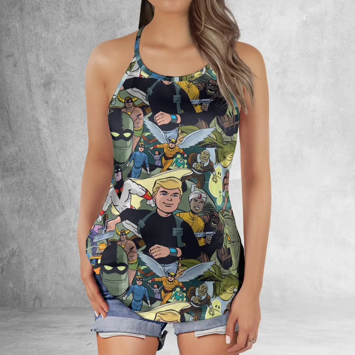 Criss Cross Tank Top - NHFF5DBK