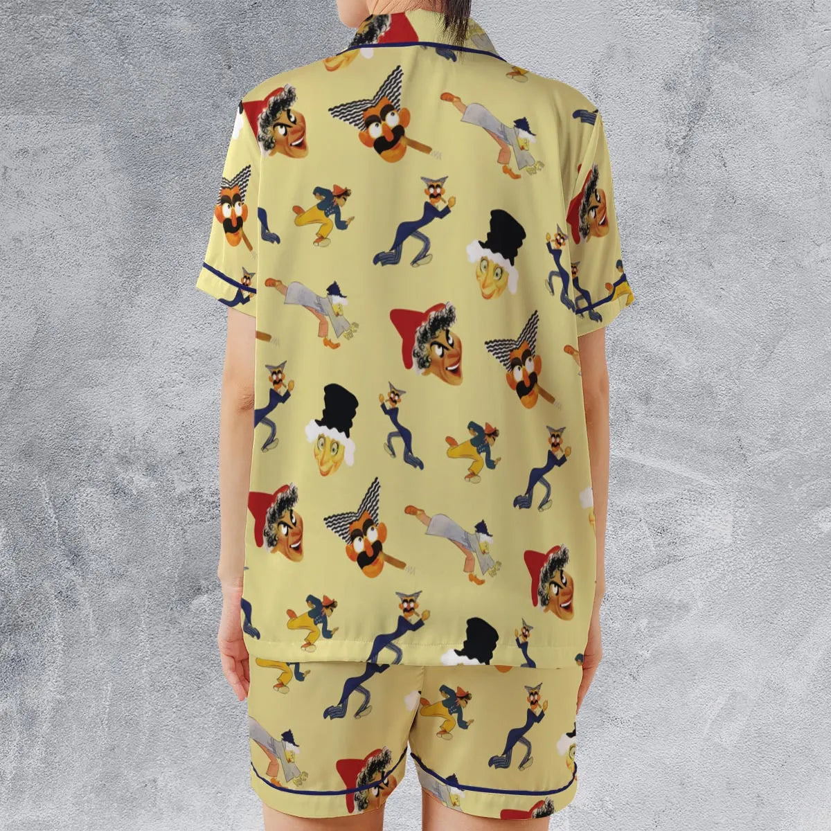Satin Short-Sleeve Pajamas Set - 5UNY4ULR