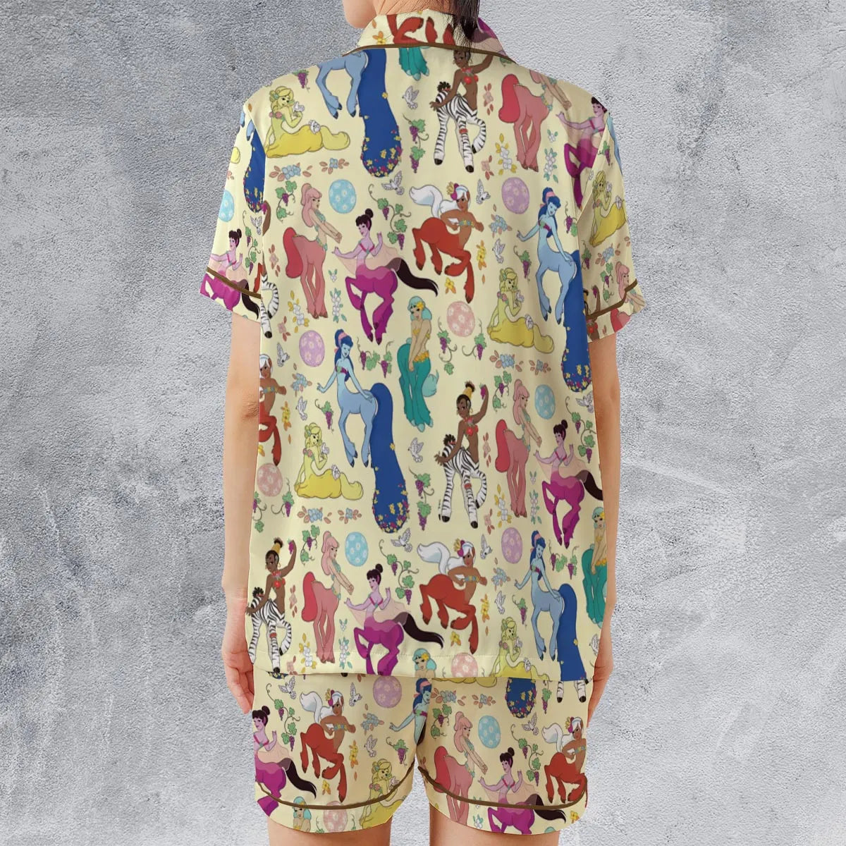 Satin Short-Sleeve Pajamas Set - 9T5ZGTE9
