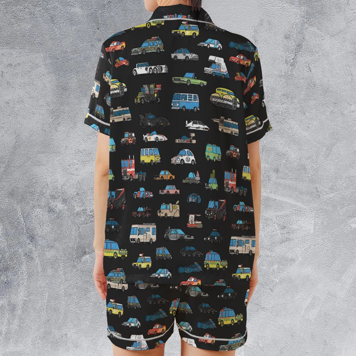 Satin Short-Sleeve Pajamas Set - K3H4Y9XU