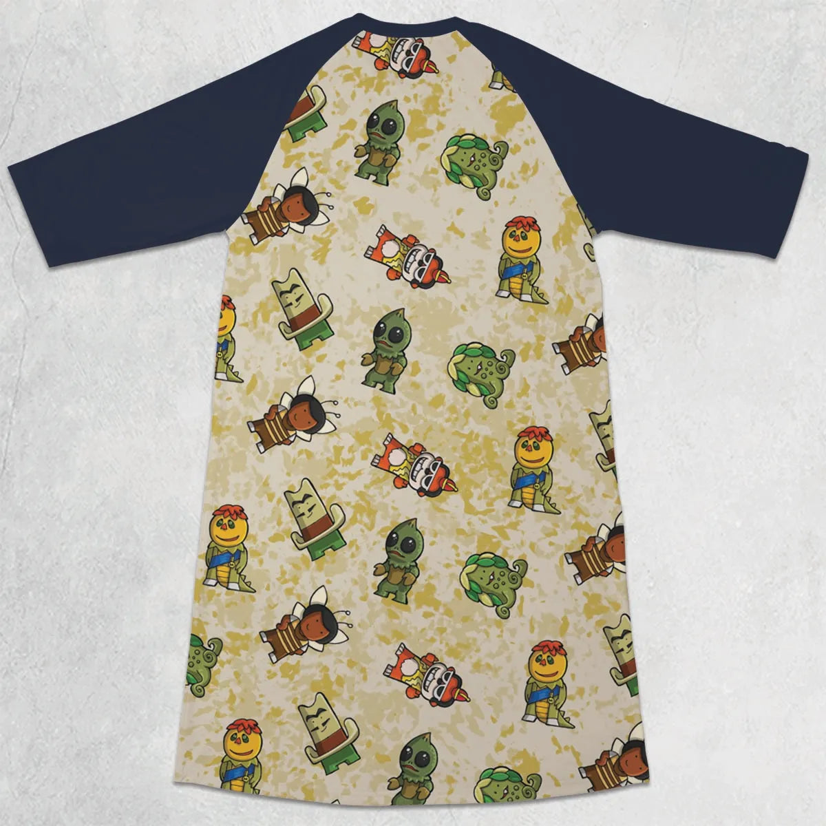 3/4 Sleeve Raglan Dress - V9TMRL9C